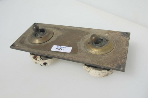 Vintage brass light switch - vintage,