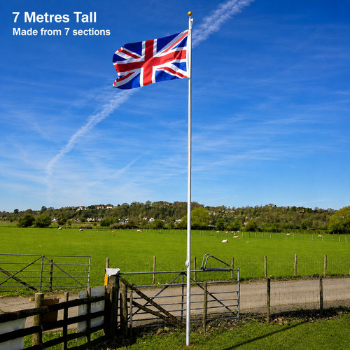 23ft flagpole aluminium - 23ft,