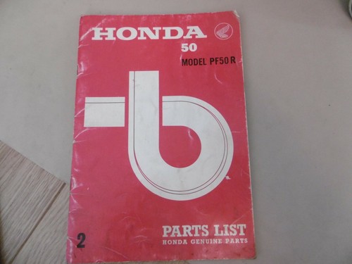 Honda parts list pf50r - list, 2