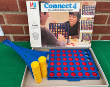 Connect 4 Game Vintage MB Games 1976 Complete LOTS SPARE COUNTERS Christmas Fun!
