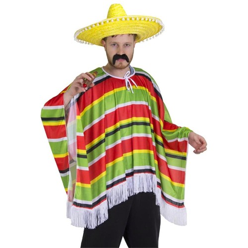 Mexican poncho unisex adult - mexican,
