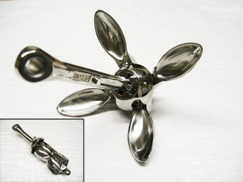 Folding grapnel anchor - folding,