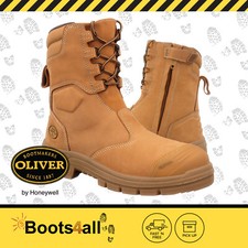 Oliver ATs 55385 Mens Steel Toe Cap Zipside High Work Boots 