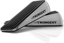 Strongest Home Wall & Door Stopper, Heavy Duty Stop Wedge 2 Pack, Silver 
