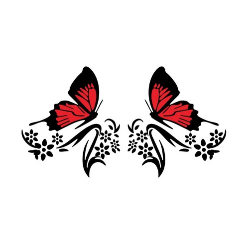 Butterfly flower vinyl car - flower,