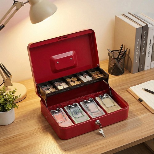 Metal cash box - metal, lockable