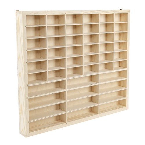 Wooden display case for 64 - display, 1/64