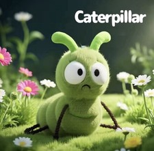 16cm Caterpillar Stuffed Insect Plush Toy – Premium Soft PP Cotton & Cuddly