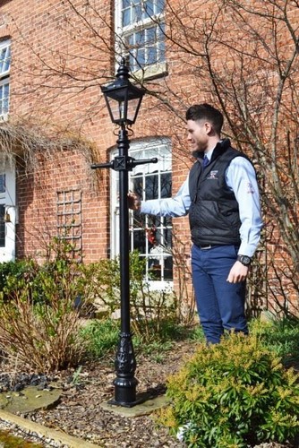 Victorian black lamppost - 2.2m,
