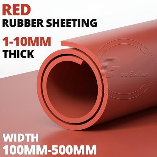 Red solid rubber sheeting - solid,