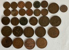 29 Coins. 1/2p, Farthing, Half