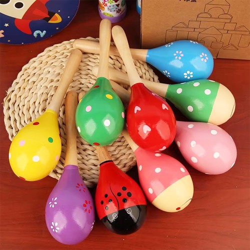 Baby children wooden maraca - wooden,
