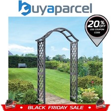 Smart Garden Elegant Woodland Wooden Garden Arch Pergola Grey Plant Support