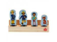 Wooden Fireman Sam Figure Pack Double Sided 4 Piece 
