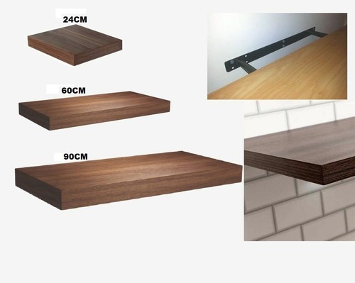 Wood effect floating shelf - wood,