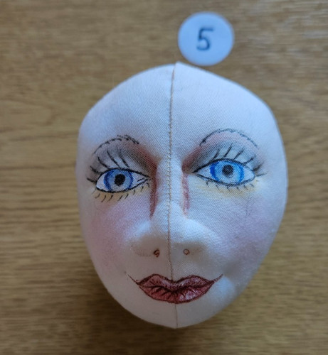 Cloth doll head - cloth,