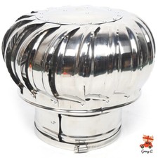 CHIMNEY SPINNER COWL Stainless Steel Spinning Wind Rotating Cap 160mm Diameter