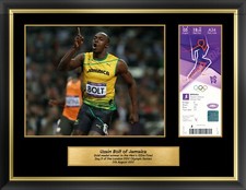 London 2012 Olympics Collectors Edition Ticket & Premium Framed Athletics Photos