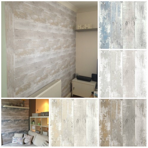 Driftwood wallpaper shabby - driftwood,