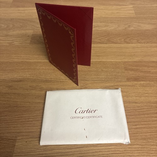 Cartier red gold certificate - cartier,