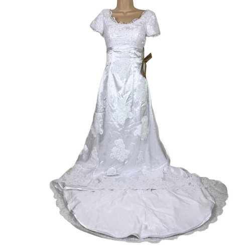 White satin wedding - satin,