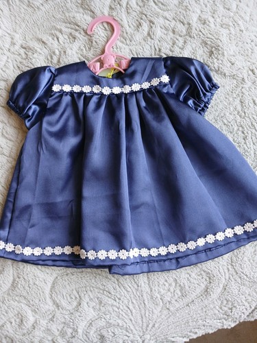 New handmade navy blue satin - new,
