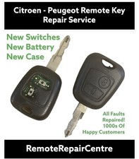 Key Repair  Service - Citroen C1 C2 C3 C4 Xsara Picasso 2 button Remote Fob Fix