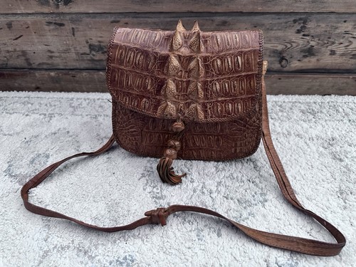 Vintage genuine crocodile skin - vintage,