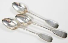 3 x Sterling Silver Irish Rat Tail Tea Spoons by James Brady Dublin 1835 Ireland