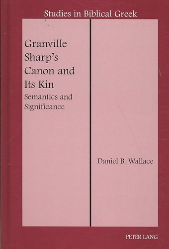 Granville sharps canon and its - canon,