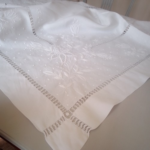 Vintage floral cotton white - vintage,