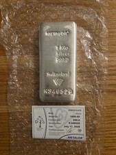1KG Metalor 999 Fine Silver