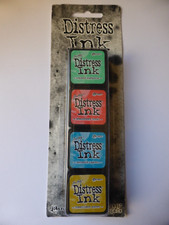*NEW* (Ranger) TIM HOLTZ Distress Ink Set of 4 Mini Ink Pads *KIT #13*