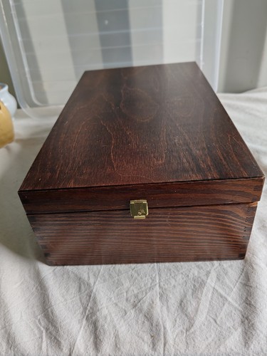 Oblong wooden box - oblong,