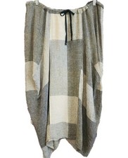 Ivan Grundahl Skirt Lagenlook Linen Blend Copenhagen Patchwork Houndstooth Sz 44