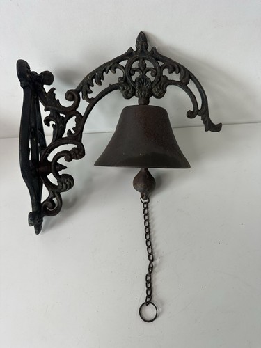 Vintage cast iron door - cast, bell