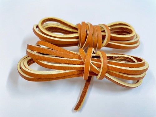 One pair alum tanned - 72",