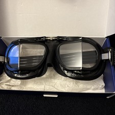 Halcyon Mark 9 Classic Racing Goggles - Black Premium Leather