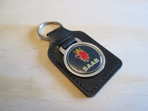 Saab keyring key fob black - fob, -black
