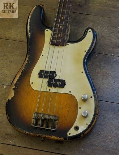 Relic bass pickguard with - p,