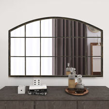 Large Bronze Vintage Arched Mirror Garden Window Mirror Home Garden Hallway Deco