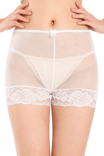 Frilly sissy nylon sheer - nylon,