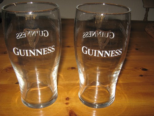 Guinness pint glasses - guinness,