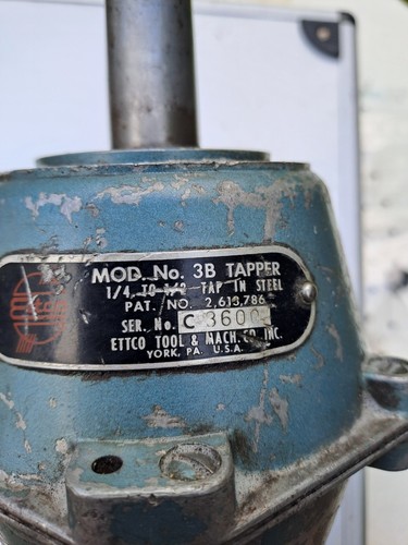 Ettco mt3 tapping head o - ettco, g