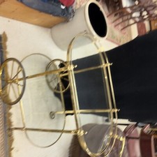 Vintage MCM BRASS & Glass Tea/