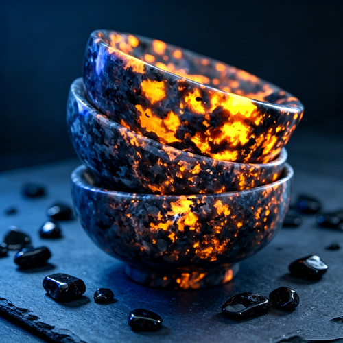 Natural yooperlite flame stone - flame,