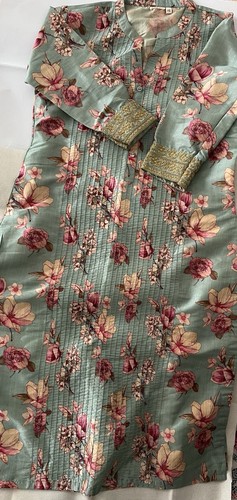 Teal floral pakistani - teal, suit