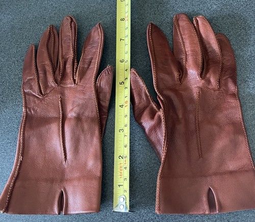 Vintage brown ladies soft - , kid