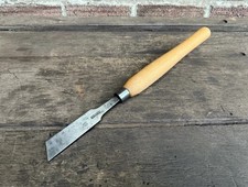 Vintage 1” I&H Sorby Skew Square Nose Scraper Woodturning Chisel Old Tool