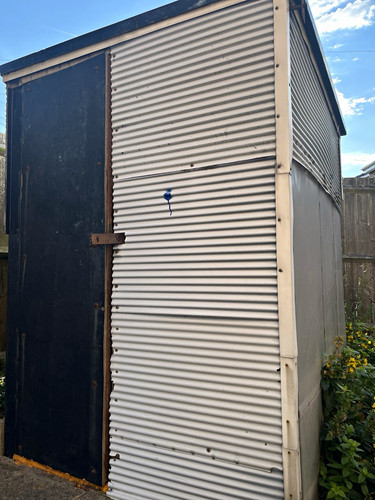 Garden shed metal wood with - shed, &